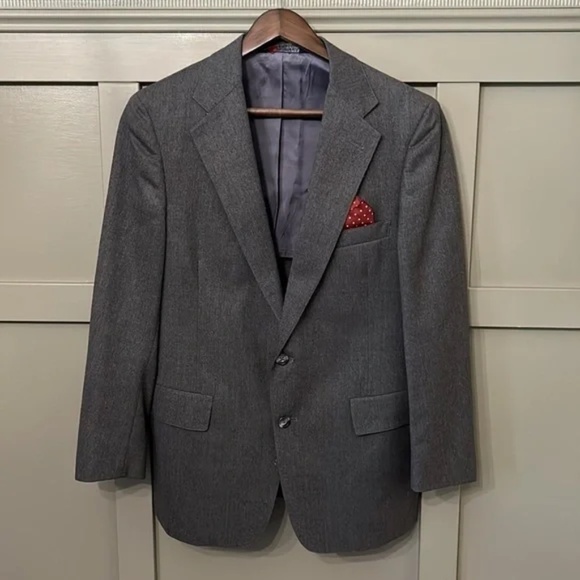 Austin Reed of Regent Street 100% Pure Virgin Wool Sport Coat Blazer Jacket Gray - Picture 1 of 9